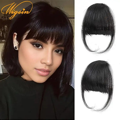 Clip-In Air Bangs Hair Extension – Wispy Synthetic Fringe for Women