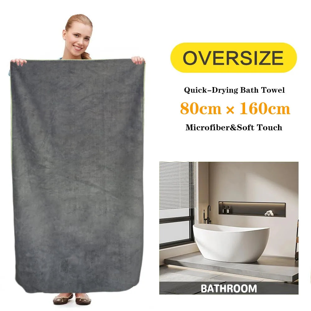 Microfiber Quick-Dry Bath Towel – Lightweight & Absorbent