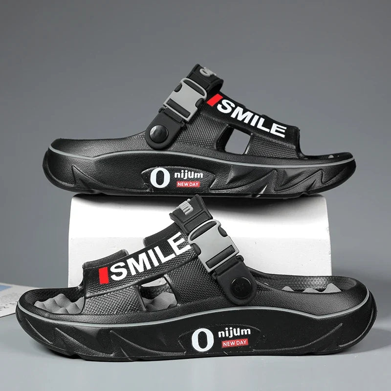 Men's Massage Slides – Soft Cushion Sandals for Indoor & Outdoor