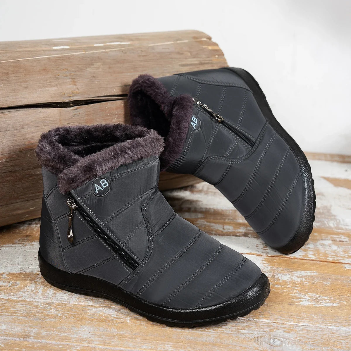 Women's Winter Snow Boots Faux Fur Lined Waterproof Ankle Booties
