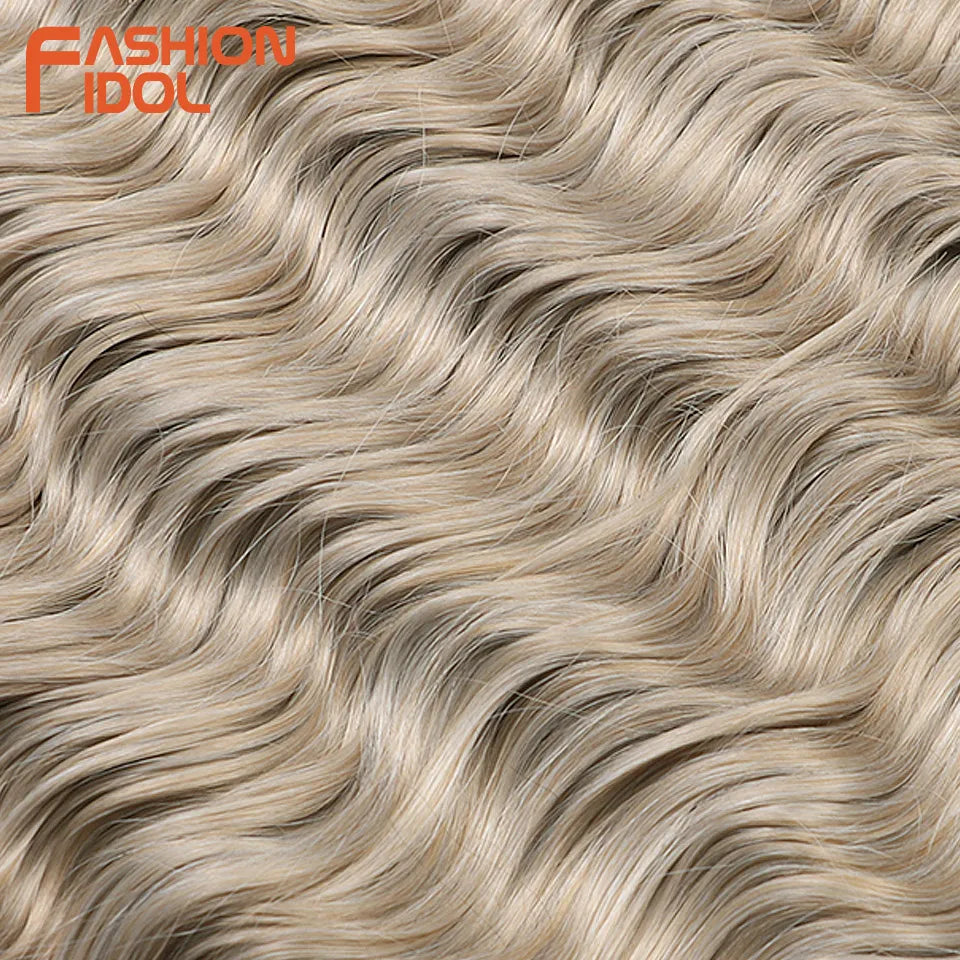 24 Inch Water Wave Crochet Braiding Hair Extensions – Synthetic Ombre