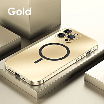MagSafe iPhone Case – Aluminum Metal Frame with Lens Protection