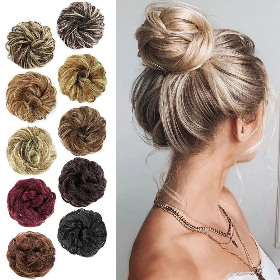 Messy Bun Hair Scrunchie – Synthetic Chignon Updo Hairpiece