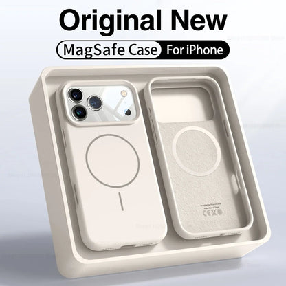 MagSafe Liquid Silicone iPhone Case – Magnetic Cover for iPhone 12–17 Series