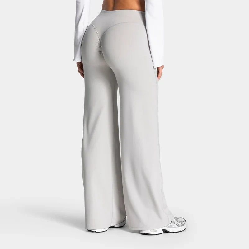 Scrunch Butt Wide Leg Pants - Women's Yoga & Gym Leggings
