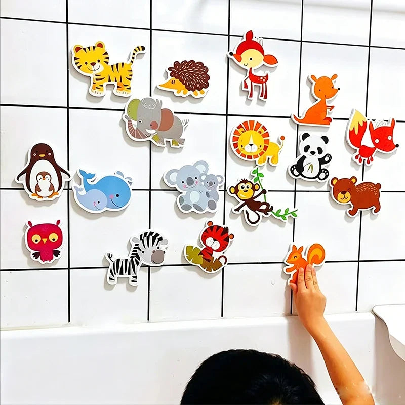 Kids Bath Toys Soft EVA Foam Floating Wall Stickers