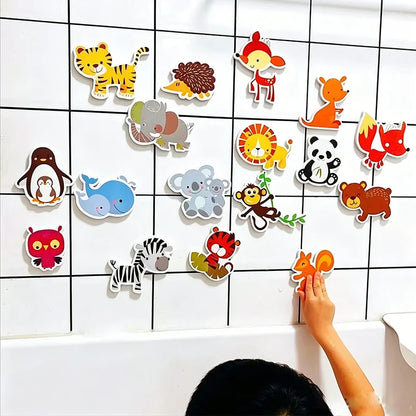 Kids Bath Toys Soft EVA Foam Floating Wall Stickers