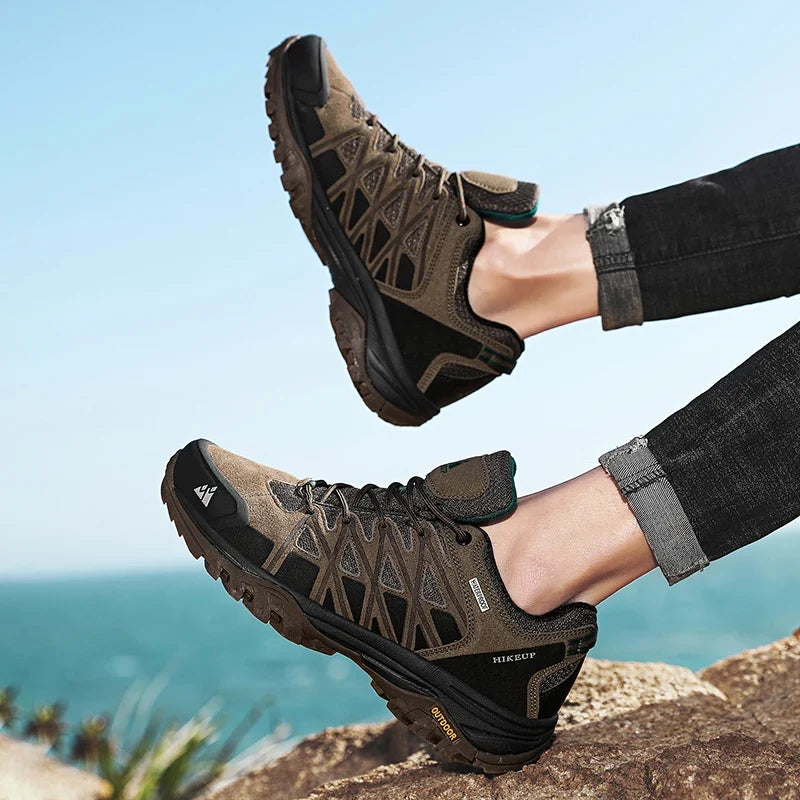 Men's Hiking Shoes – Breathable Lace-Up Outdoor Trekking Sneakers