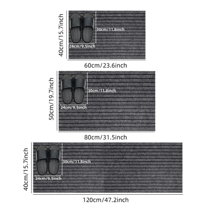 Modern Minimalist Striped Floor Mat – Washable & Stain-Resistant