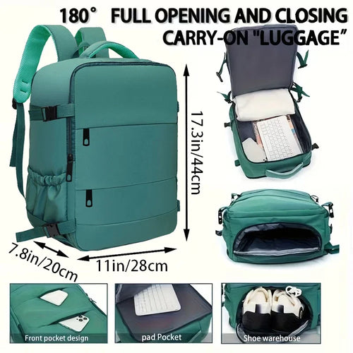 Multi-Pocket Lightweight Backpack with Adjustable Straps