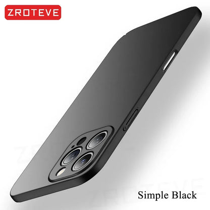 ZROTEVE Slim Matte Hard PC Case for iPhone 17 16 15 14 13 12 Series – Ultra-Thin Frosted Cover