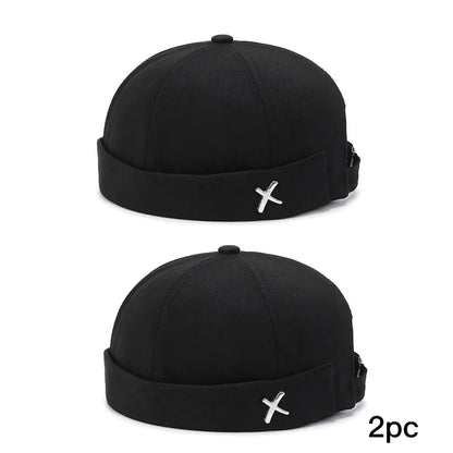 Docker Brimless Beanie Hat – Korean Streetwear Rolled Cap for Men & Women