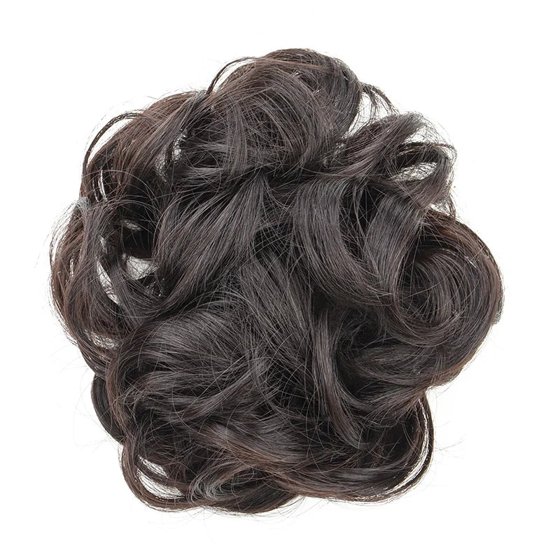 Messy Bun Hair Piece – Synthetic Chignon with Elastic Band
