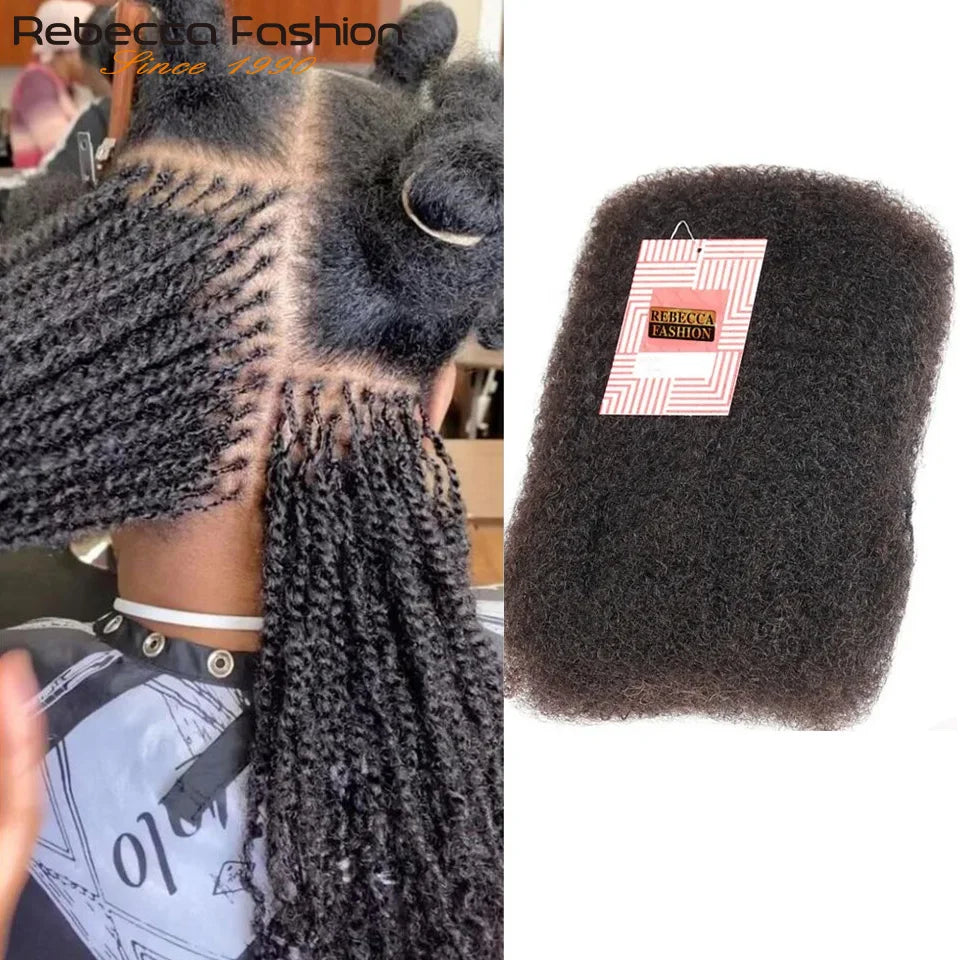 Afro Kinky Curly Bulk Human Hair for Braiding No Weft Remy