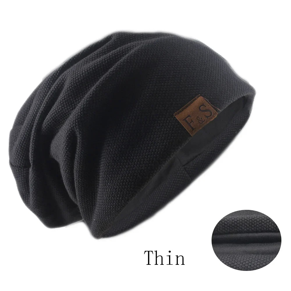 Knit Beanie Hat – Unisex Slouchy Skullcap for Men & Women