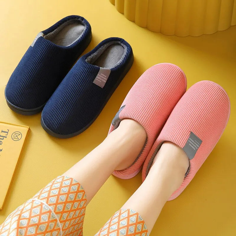 Plush Indoor Slippers – Thick Soft Bottom Anti-Slip Winter House Shoes