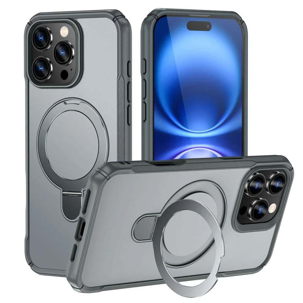 MagSafe iPhone Case with Magnetic Ring Stand & Kickstand