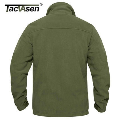 Men's Fleece Jacket – Full Zip Tactical Windproof Coat