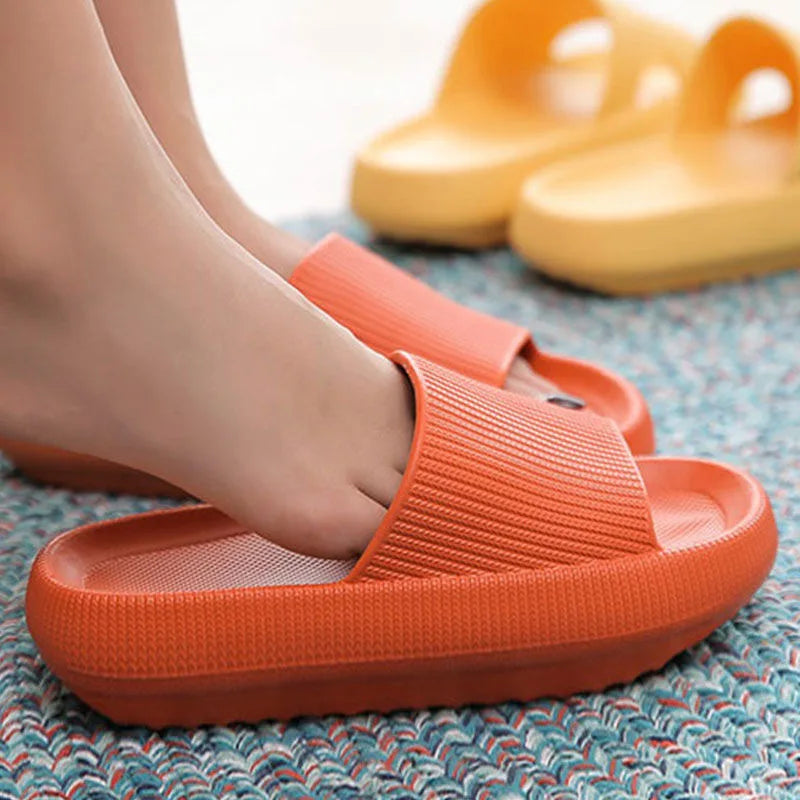 Thick EVA Sole Slide Slippers – Cloud Comfort Indoor Home Shoes