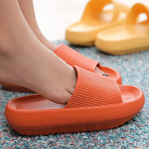Thick EVA Sole Slide Slippers – Cloud Comfort Indoor Home Shoes