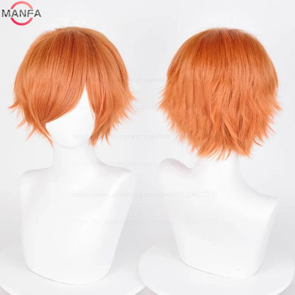 Short Straight Anime Cosplay Wig – 30cm, Multiple Colors for Men & Women