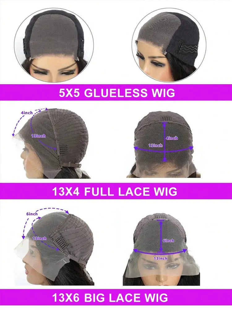 Bone Straight Lace Front Wig – Brazilian Human Hair 13x4 13x6 5x5 6x5 HD Lace