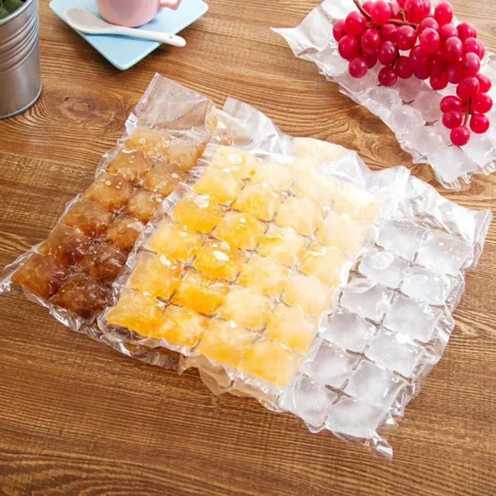 Disposable Self-Sealing Ice Cube Bags – Lattice Mold Tray