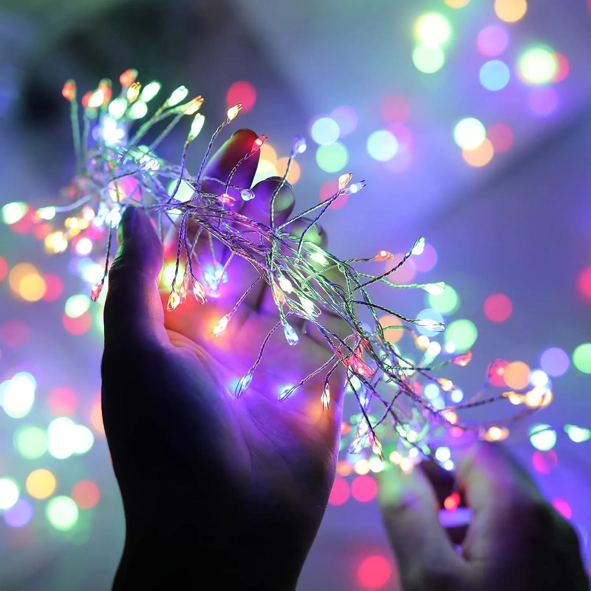 USB Firecracker Fairy String Lights with Remote Control for Wedding Party Garden
