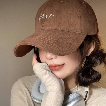 Embroidered Baseball Cap – Retro Letter Dad Hat for Men & Women