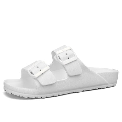 Men's EVA Double-Buckle Slide Sandals – Lightweight Anti-Slip