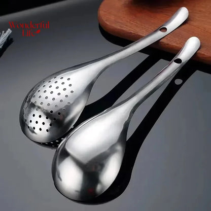 Stainless Steel Skimmer Spoon – Perforated Strainer Ladle