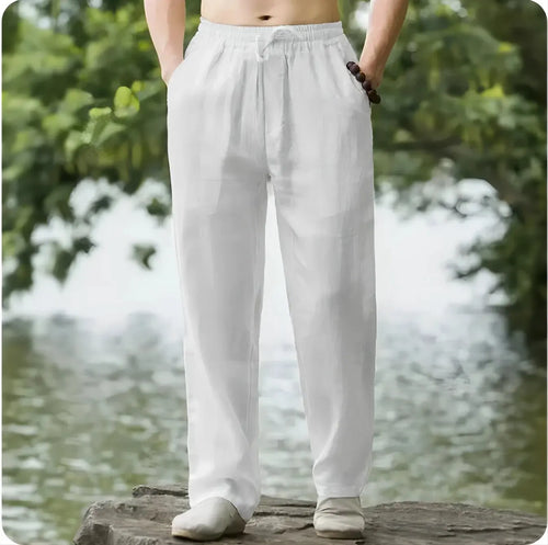 Men's Cotton Linen Casual Pants – Loose Fit Joggers