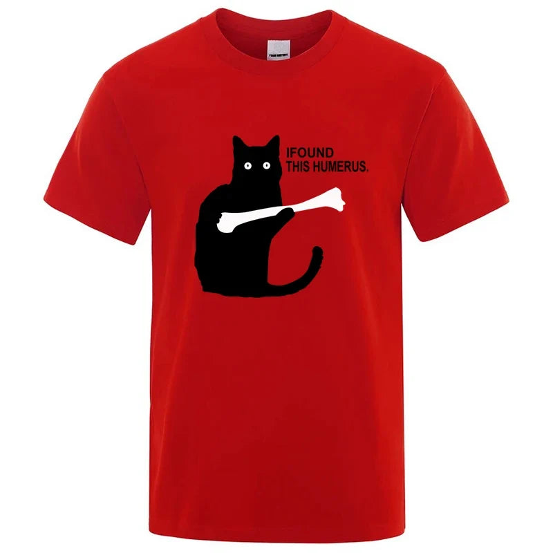 Funny Cat Graphic T Shirt Cotton Blend Casual Tee