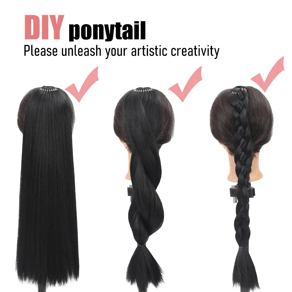 Synthetic Ponytail Hair Extension Straight Long 18-32 Inch