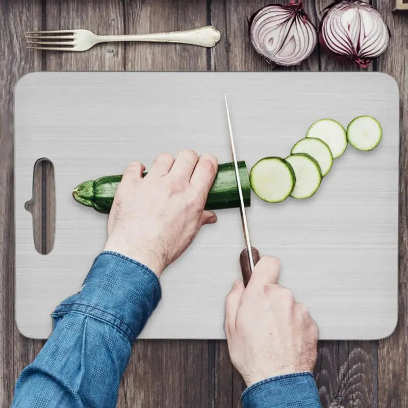 Stainless Steel Cutting Board 304 – Double Sided, Food Grade