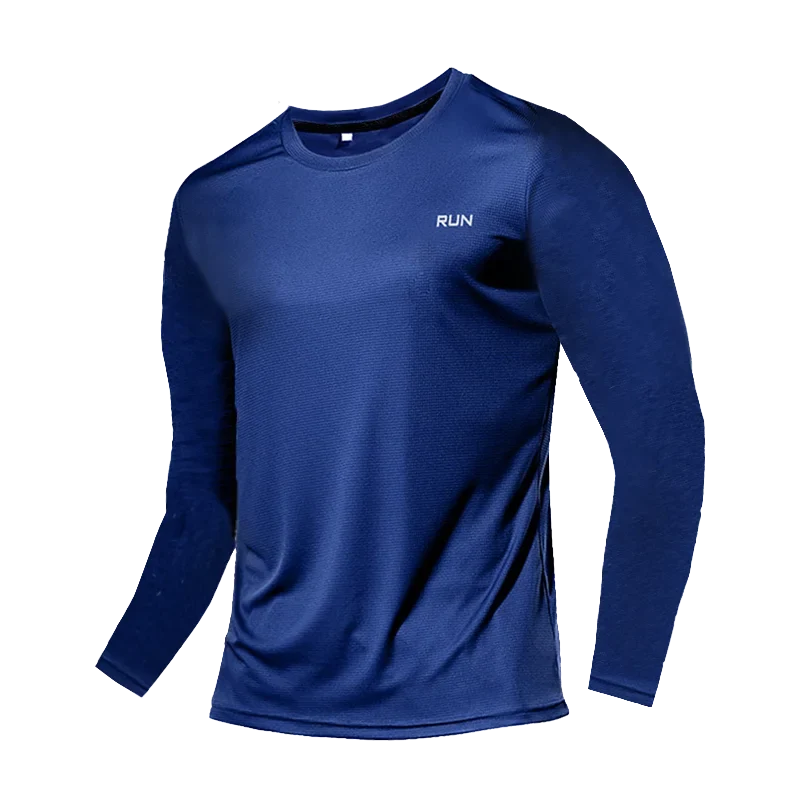Men's Long Sleeve Quick-Dry Running Shirt for Gym & Sports