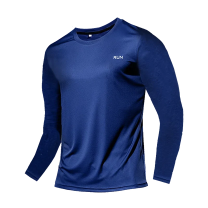 Men's Long Sleeve Quick-Dry Running Shirt for Gym & Sports