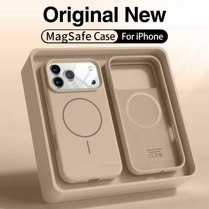 MagSafe Liquid Silicone iPhone Case – Magnetic Cover for iPhone 12–17 Series