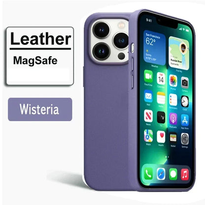 Magnetic Leather iPhone Case - MagSafe Compatible, iPhone 12-17 Series