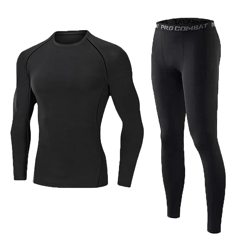 Men's Compression Long Sleeve Thermal Shirt – Quick-Dry Fitness Base Layer