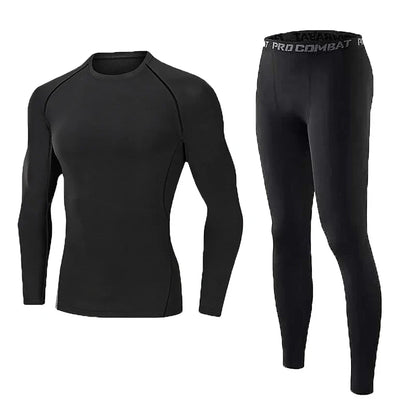Men's Compression Long Sleeve Thermal Shirt – Quick-Dry Fitness Base Layer