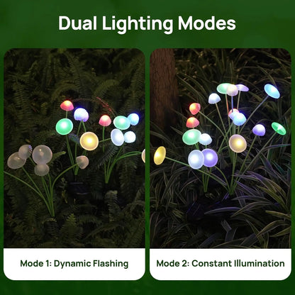 Solar Mushroom Garden Lights – Waterproof LED Pathway Decor, Warm & RGB