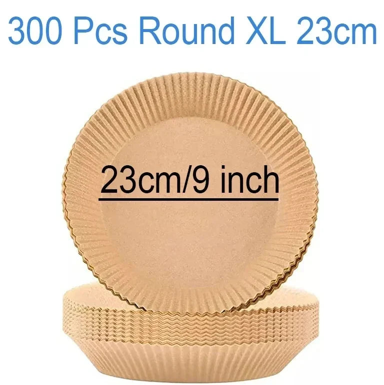 Air Fryer Parchment Paper Liners – Round & Square, 50–300 Pcs