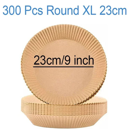 Air Fryer Parchment Paper Liners – Round & Square, 50–300 Pcs