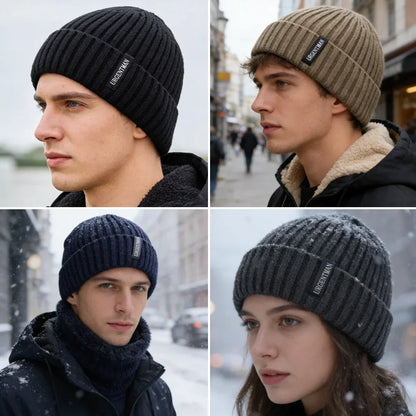 Winter Beanie Hat – Fur Lined Thick Knit for Men & Women