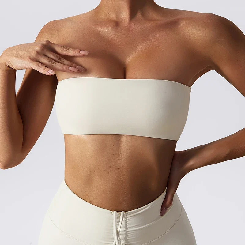 Strapless Sports Bra for Women – Quick-Dry Yoga Tube Top