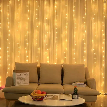 LED Curtain Fairy Lights – USB Remote Control 3M String