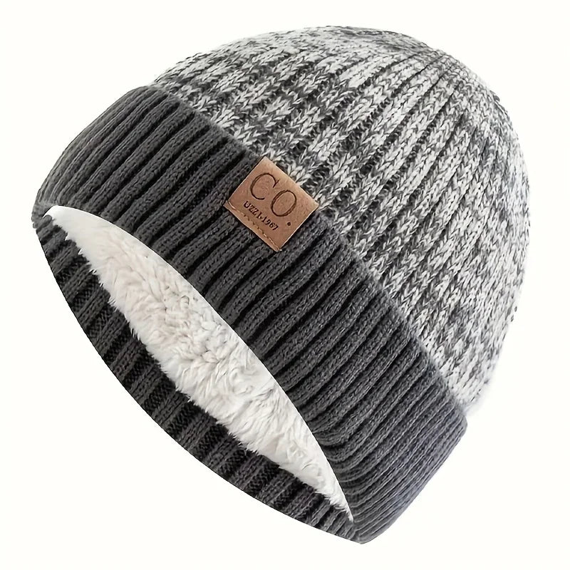 Fleece-Lined Knit Beanie – Warm Winter Hat for Men & Women