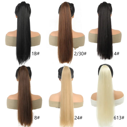 Synthetic Ponytail Hair Extension Straight Long 18-32 Inch