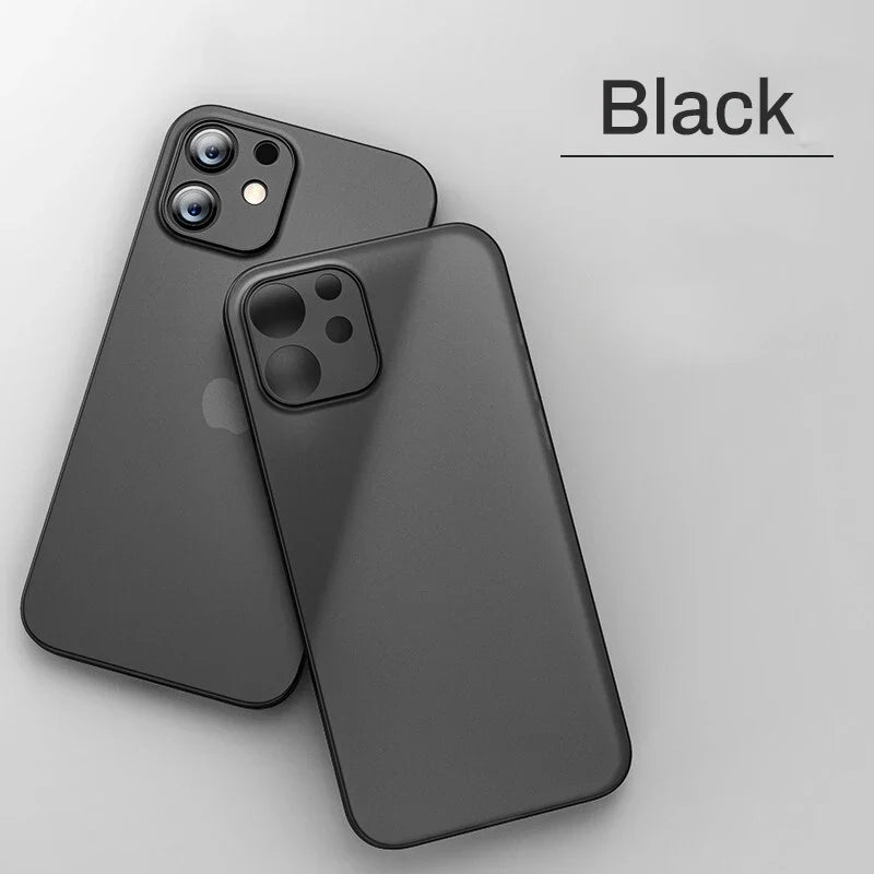 Ultra-Thin iPhone Case 0.2mm Slim Cover for iPhone 11–17 Pro Max Air